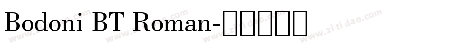 Bodoni BT Roman字体转换